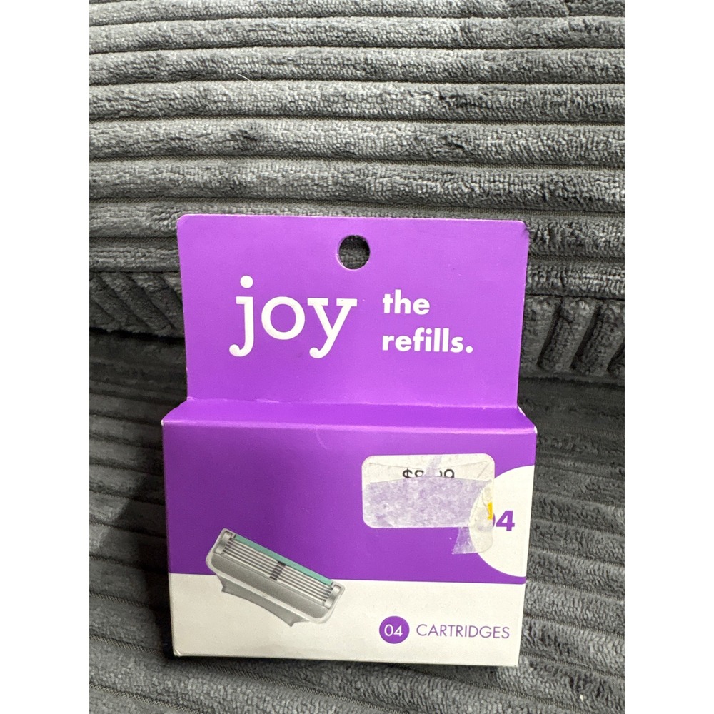Joy by Gillette 5-Blade Women's Razor Refill Cartridges 4 Count Purple Pack